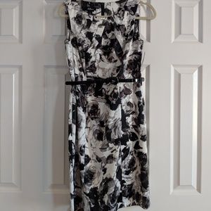 NWT Black and white floral sheath dress